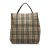 Burberry B Burberry Brown Beige Canvas Fabric House Check Tote China