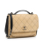 Chanel B Chanel Brown Beige with Black Calf Leather Business Affinity Suede Flap Italy