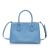 Prada B Prada Blue Calf Leather Medium Saffiano Lux Galleria Double Zip Tote Italy