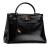 Hermès B Hermès Black Calf Leather Box Kelly Retourne 32 France