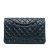 Chanel AB Chanel Blue Navy Lambskin Leather Leather Medium Classic Lambskin Double Flap France