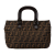 Fendi B Fendi Brown Canvas Fabric Zucca Twins Tote Italy