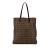 Fendi B Fendi Brown Canvas Fabric Zucchino Tote Italy