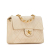 Chanel B Chanel Brown Light Beige Lambskin Leather Leather Mini Square Classic Lambskin Single Flap France