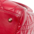 Christian Dior B Dior Red Lambskin Leather Leather Medium Lambskin Cannage Lady Dior Italy