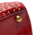 Christian Dior AB Dior Red Lambskin Leather Leather Small Lambskin Cannage Studded Supple Lady Dior Italy