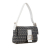 Fendi B Fendi Gray with White Canvas Fabric Zucchino Baguette Italy