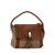 Gucci B Gucci Brown Beige Canvas Fabric GG Bella Satchel Italy