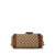 Gucci B Gucci Brown Beige Canvas Fabric GG Bella Satchel Italy