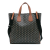 Goyard AB Goyard Black with Brown Coated Canvas Fabric Goyardine Voltaire III France