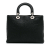 Christian Dior AB Dior Black Lambskin Leather Leather Large Canyon Grained Lambskin Lady Dior Italy