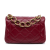 Chanel B Chanel Red Dark Red Lambskin Leather Leather Small Lambskin Color Match Flap Italy