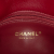 Chanel B Chanel Red Dark Red Lambskin Leather Leather Small Lambskin Color Match Flap Italy