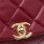 Chanel B Chanel Red Dark Red Lambskin Leather Leather Small Lambskin Color Match Flap Italy