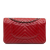 Chanel B Chanel Red Caviar Leather Leather Medium Classic Chevron Caviar Double Flap France