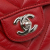 Chanel B Chanel Red Caviar Leather Leather Medium Classic Chevron Caviar Double Flap France