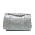 Chanel AB Chanel Silver Calf Leather Medium Glazed skin Grommet Embellished Airline Double Flap France