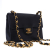 Chanel AB Chanel Black Satin Fabric Mini Square Classic Single Flap France