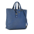 Prada B Prada Blue Calf Leather Vitello Daino Satchel Italy