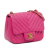 Chanel B Chanel Pink Lambskin Leather Leather Mini Square Classic Lambskin Chevron Flap Italy