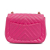 Chanel B Chanel Pink Lambskin Leather Leather Mini Square Classic Lambskin Chevron Flap Italy