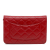 Chanel B Chanel Red Lambskin Leather Leather Classic Lambskin Wallet on Chain Italy