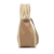 Stella McCartney AB Stella McCartney Brown Beige Chemical Fiber Fabric Shearling Trimmed Stella Logo Satchel Italy