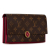 Louis Vuitton B Louis Vuitton Brown with Pink Monogram Canvas Canvas Monogram Flore Long Wallet Spain