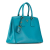 Prada B Prada Blue Turquoise Saffiano Leather Lux Parabole Tote Italy