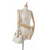 Christian Dior B Dior White Lambskin Leather Leather Medium Lambskin Cannage Studded Supple Lady Dior Italy