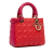 Christian Dior AB Dior Red Lambskin Leather Leather Medium Bicolor Lambskin Cannage Lady Dior Italy