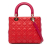 Christian Dior AB Dior Red Lambskin Leather Leather Medium Bicolor Lambskin Cannage Lady Dior Italy