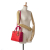 Christian Dior AB Dior Red Lambskin Leather Leather Medium Bicolor Lambskin Cannage Lady Dior Italy