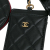 Chanel AB Chanel Black Lambskin Leather Leather Lambskin Pearl Crown CC Wristlet Multi Pouches Italy