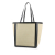 Celine AB Celine Brown Beige Canvas Fabric Large Vertical Square Cabas Tote Italy