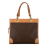 Celine B Celine Brown Coated Canvas Fabric Macadam Handbag Italy