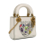 Christian Dior AB Dior White Calf Leather Niki de Saint Phalle Mini skin Lady Dior Italy