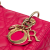 Christian Dior B Dior Pink Dark Pink Lambskin Leather Leather Medium Lambskin Cannage Lady Dior Italy