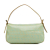 Fendi B Fendi Green Light Green Coated Canvas Fabric Zucchino Crystal Double Flap Shoulder Bag Italy