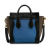 Celine B Celine Blue Calf Leather Nano Tricolor Luggage Tote Italy