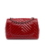 Chanel AB Chanel Red Patent Leather Leather Jumbo Chevron Patent Single Flap Italy