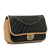 Chanel B Chanel Black Lambskin Leather Leather Jumbo Classic Bicolor Lambskin Twist Flap Italy