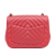 Chanel B Chanel Red Lambskin Leather Leather Mini Square Classic Chevron Lambskin Flap Italy