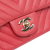 Chanel B Chanel Red Lambskin Leather Leather Mini Square Classic Chevron Lambskin Flap Italy