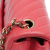 Chanel B Chanel Red Lambskin Leather Leather Mini Square Classic Chevron Lambskin Flap Italy