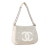 Chanel B Chanel White Caviar Leather Leather Caviar Perforated Hollywood Accordion Flap Italy