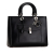 Christian Dior AB Dior Black Calf Leather Large skin Lady Dior Pocket Tote Italy