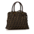 Fendi B Fendi Brown Canvas Fabric Zucca Satchel Italy