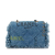 Chanel B Chanel Blue Denim Fabric Mini Mood Clutch with Chain France