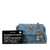 Chanel B Chanel Blue Denim Fabric Mini Mood Clutch with Chain France